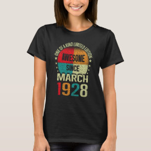 T-shirt 95 Année stupéfiante depuis mars 1928 95ème Birt V