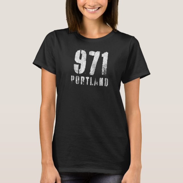 T-shirt 971 Portland Oregon Indicatif régional Souvenir 1 (Devant)