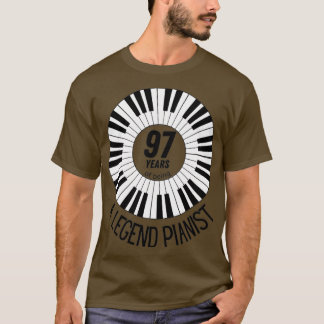 T-shirt 97 ans d'être un pianiste génial (3)