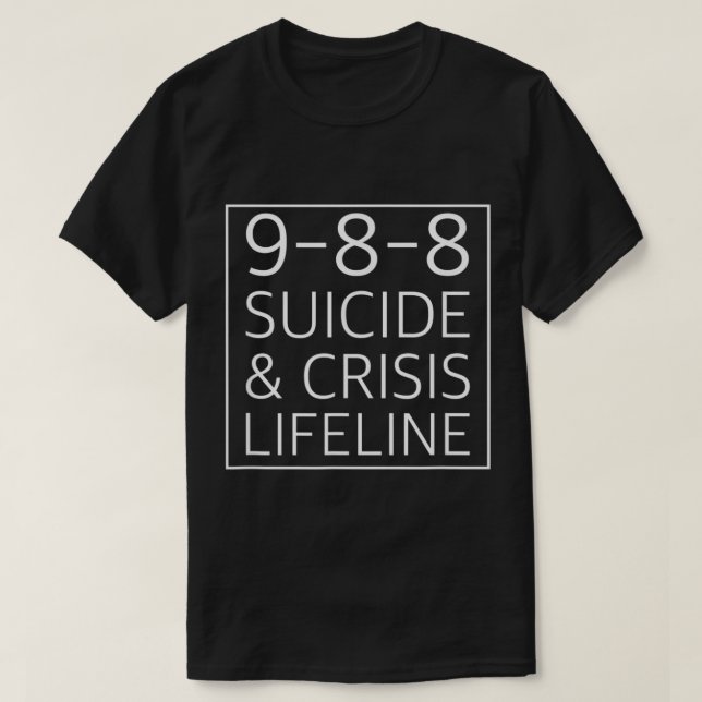 T-shirt 988 Chemise Suicide Crisis Lifeline 988 Chemise (Design devant)