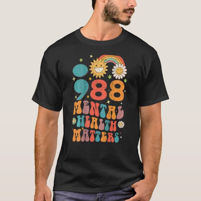 T-shirt 988 La santé mentale, questions de prévention du s (Devant)