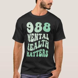 T-shirt 988 Point-virgule La santé mentale compte Préventi