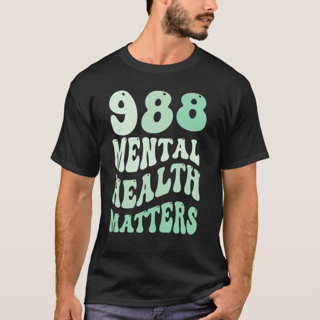 T-shirt 988 Point-virgule La santé mentale compte Préventi (Devant)