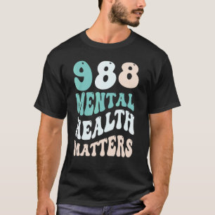 T-shirt 988 point-virgule La santé mentale compte Préventi