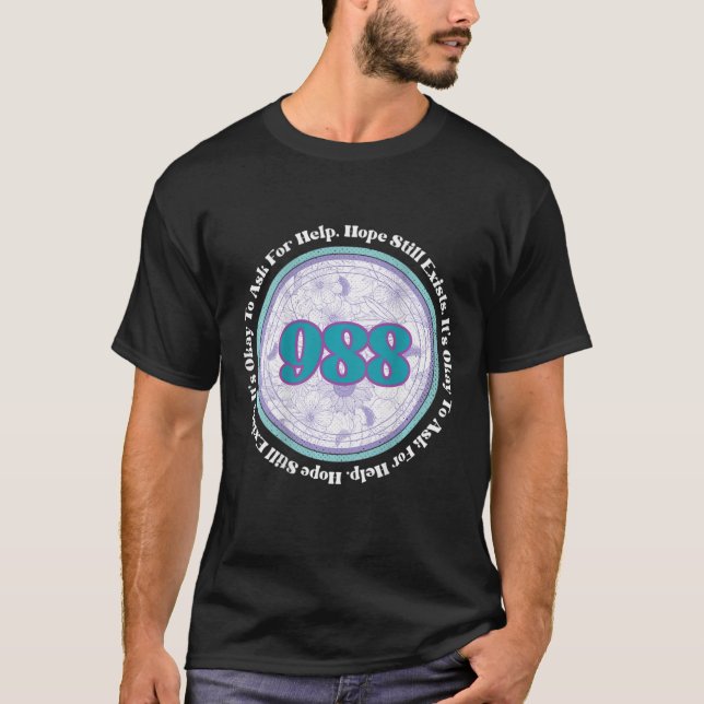 T-shirt 988 Prévention du suicide Il est bon de demander d (Devant)