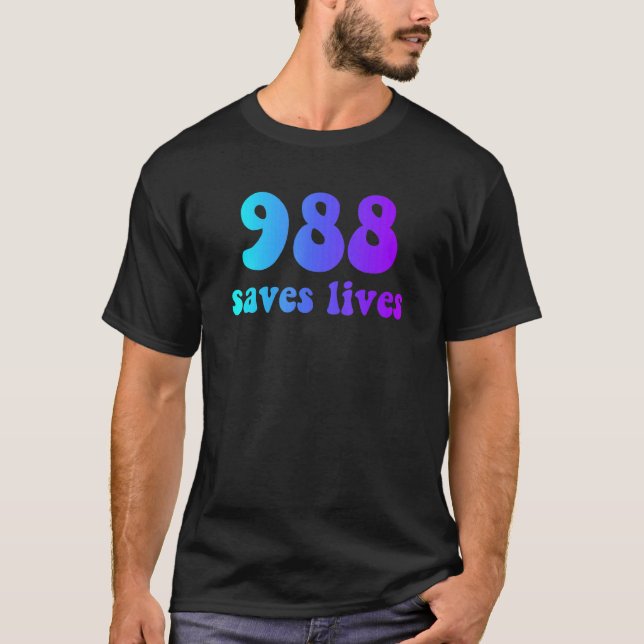 T-shirt 988 sauve des vies (Devant)