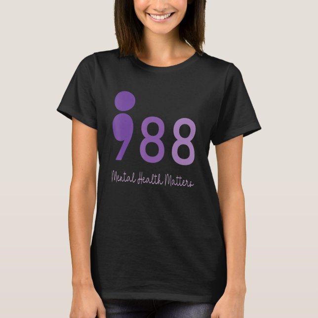 T-shirt 988 Semicolon Mental Health Matters Suicide Preven (Devant)