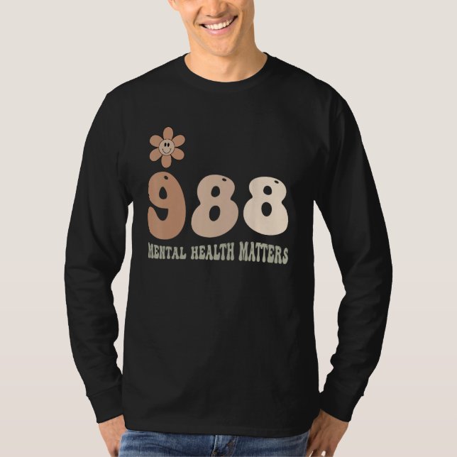 T-shirt 988 Semicolon Mental Health Matters Suicide Preven (Devant)
