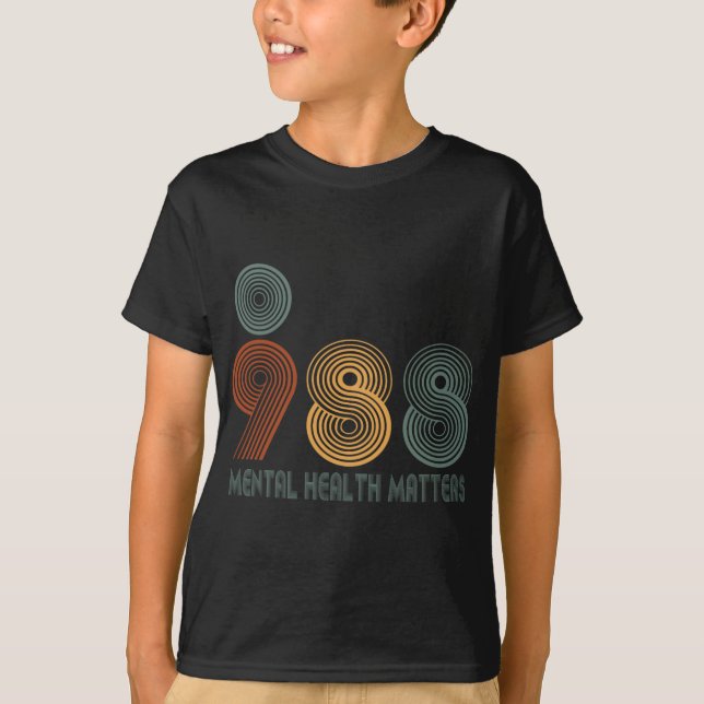 T-shirt 988 Semicolon Mental Health S  (Devant)