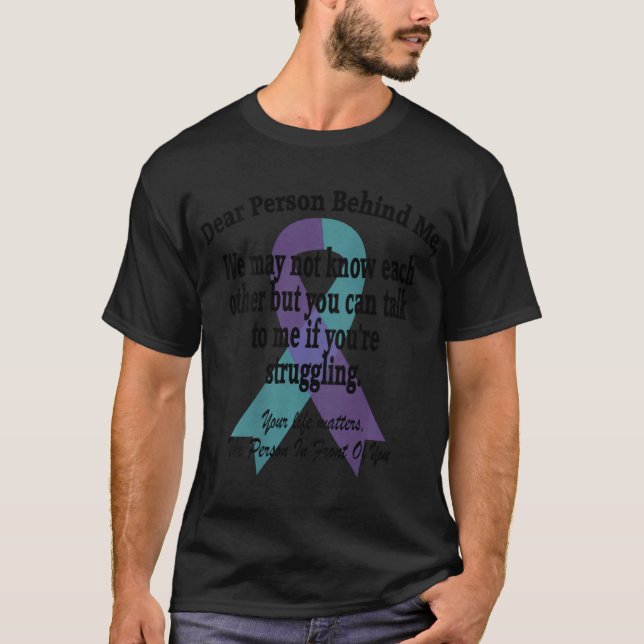 T-shirt 988 Suicide Prevention Awareness Dear Person Behin (Devant)