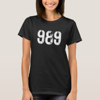 T-shirt 989 Area Code Saginaw MI Mobile Telephone Area Cod