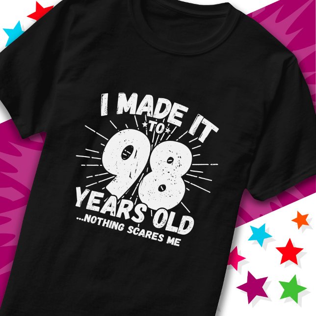 T-shirt 98 Ans Mème Sarcastique vieux drôle 98ème Annivers (Créateur téléchargé)