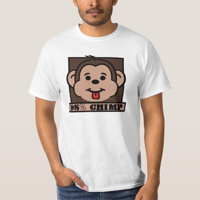 T-shirt 98% Chimp, Chimpanzé (Devant)