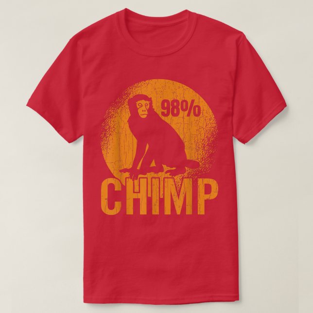 T-shirt 98 Chimp Monkey Funny Monkeys Animal Lover Graphic (Design devant)