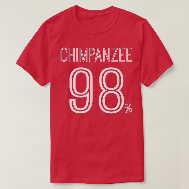 T-shirt 98 Chimpanzé Monkey Evolution Science Silly Funny (Design devant)