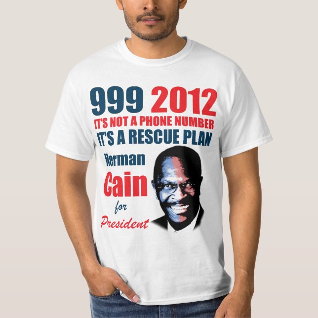 T-shirt 999 Herman Caïn 2012 (Devant)