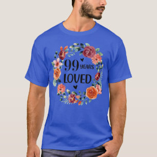 T-shirt 99 ans Maman aimée Grand-mère 99 ans Anniversaire
