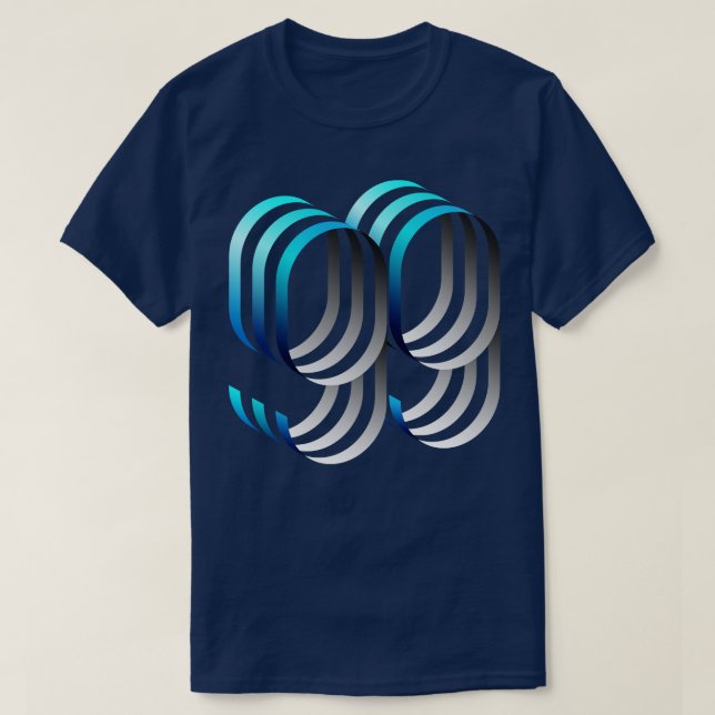 T-shirt 99 bleu (Design devant)