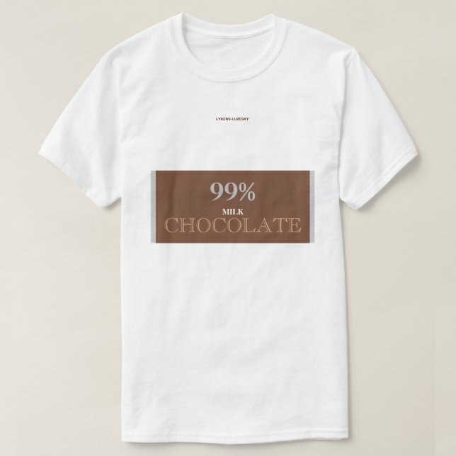 T-SHIRT 99% CHOCOLAT DE LAIT (Design devant)