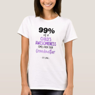 T-shirt 99 D'Un Enfant Awesominess Vient De Leur Grand-Pèr