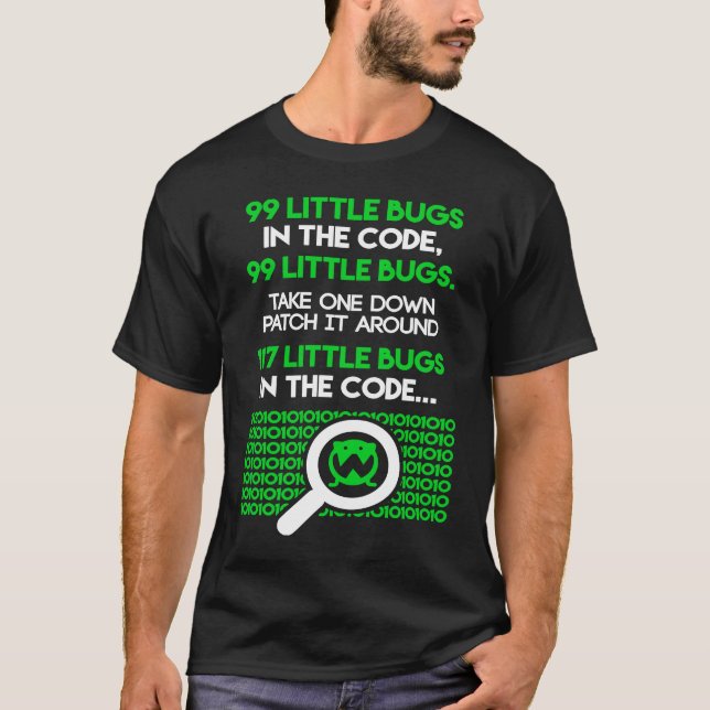 T-shirt 99 Petits Bugs Dans Le Code Drôle Dire Coder IT P (Devant)