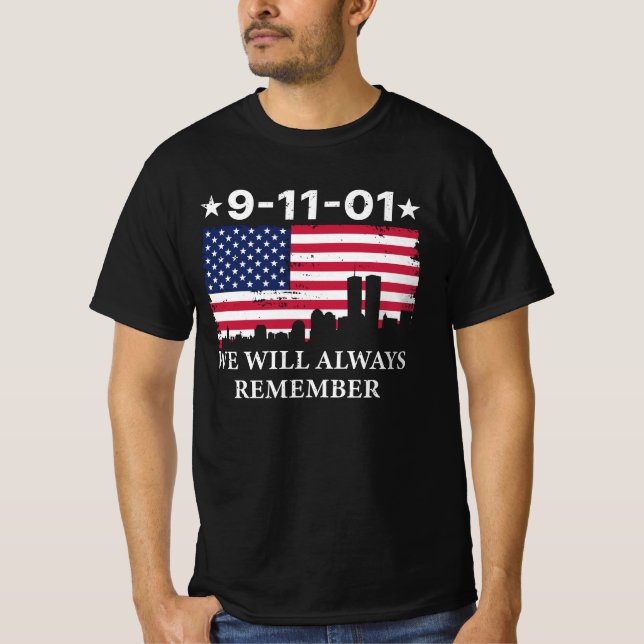 T-shirt 9-11-01 Nous Nous Souviendrons Toujours (Devant)