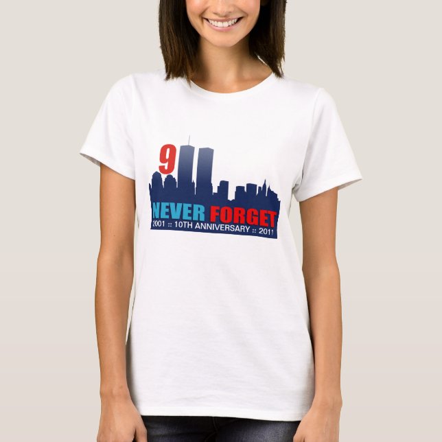 T-shirt 9/11 10ème anniversaire - horizon de Tours (Devant)