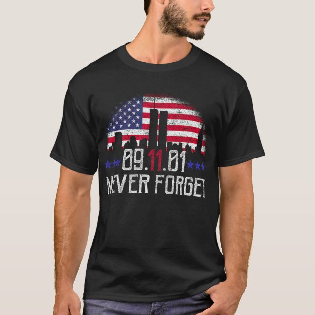 T-Shirt 9 11 9 11 Ne jamais oublier (Devant)