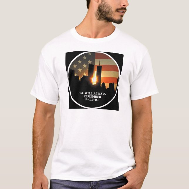 T-shirt 9-11 rappelez-vous - nous n'oublierons jamais (Devant)