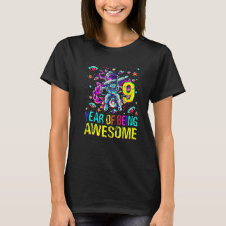 T-shirt 9 Anniversaire Année D'Être Un Awesome Astronaut 1