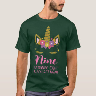 T-shirt 9 Anniversaire fille tenue Unicorn 9e anniversaire