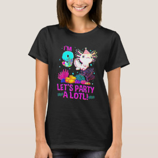 T-shirt 9 Ans 9e Anniversaire Axolotl Garçons Filles