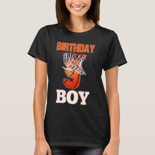 T-shirt 9 Ans 9e Anniversaire Fête Basketball Thème Garçon