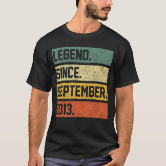 T-shirt 9 ans 9e anniversaire Légende depuis le 2 septembr
