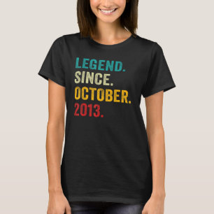 T-shirt 9 Ans 9e Anniversaire Légende Garçon depuis Octobr