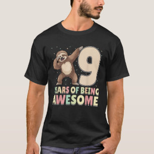 T-shirt 9 Ans À Être Incroyable Dabbing Paresseux 9ème Ann