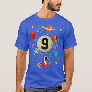 T-shirt 9 ans Anniversaire Cadeaux de garçon Astronaut 9e