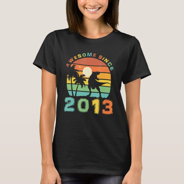 T-shirt 9 ans Awesome depuis 2013 9e anniversaire (Devant)