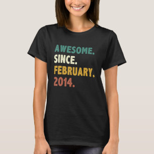 T-shirt 9 ans Awesome depuis février 2014 9e anniversaire