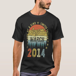 T-shirt 9 Ans Awesome Depuis Mars 2014 9e Anniversaire