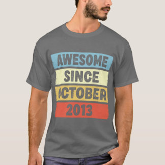 T-shirt 9 Ans Awesome depuis Octobre 2013 9th Birthda