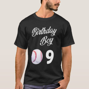 T-shirt 9 Ans Baseball Anniversaire Fête Garçons Enfants N