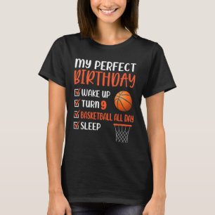 T-shirt 9 ans Basketball Anniversaire fête 9e Anniversaire