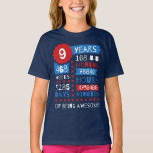 T-shirt 9 ans d'être impressionnant - 9ème chemise de