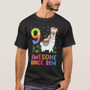 T-shirt 9 Ans Filles Ados Awesome depuis 2014 9e Birt