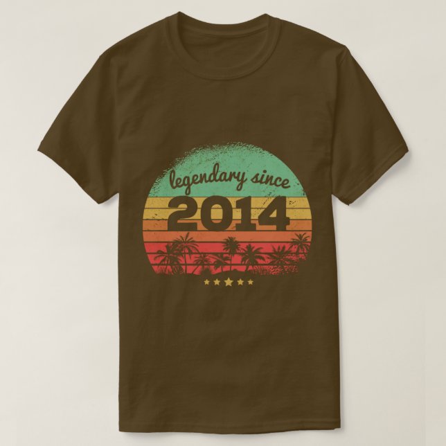 T-shirt 9 ans légendaire depuis 2014 9e anniversaire (Design devant)