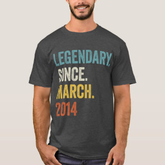 T-shirt 9 ans légendaire depuis mars 2014 9e anniversaire2