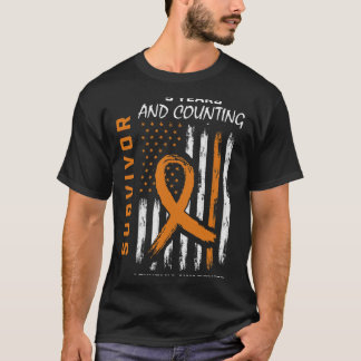 T-shirt 9 ans Leucémie Survivante Dons Orange Cancer Aware