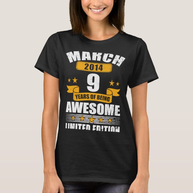 T-shirt 9 Ans Mars 2014 9e Anniversaire 1 (Devant)