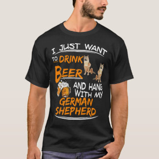 T-shirt 9 Je veux juste boire de la bière et traîner avec